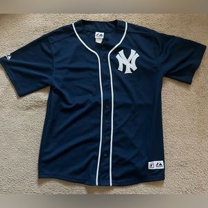 Men's Majestic Navy New York Yankees Official Cool Base Jersey
